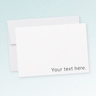 Simple Minimalistic Editable Name or other Text Thank You Card