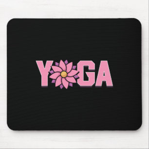 Simple Minimalistic Lotus Flower Yoga Mouse Pad