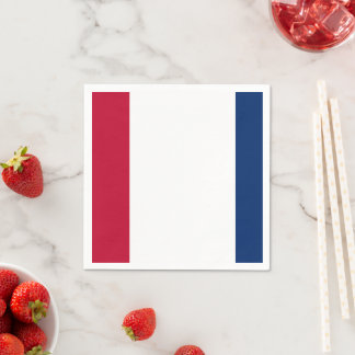 Simple minimalistic modern red white blue napkin
