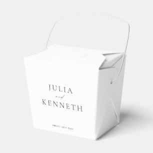 Simple Minimalistic Neutral Custom Wedding Favour Box