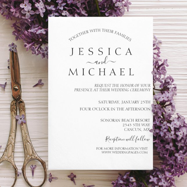 Simple Minimalistic Wedding Minimal  Invitation (Creator Uploaded)