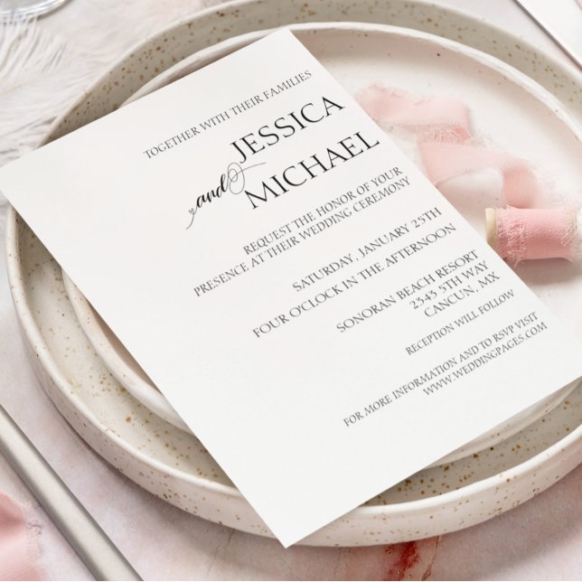 Simple Minimalistic Wedding Minimal  Invitation (Creator Uploaded)