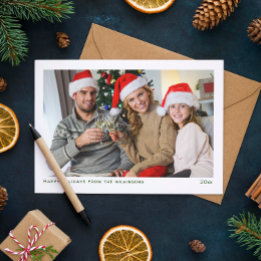 simple minimlist modern family photo holiday card