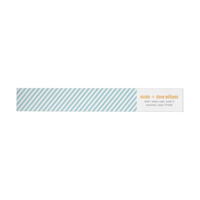 Simple Mint Green Pinstripes Wrap Around Label (Individual)