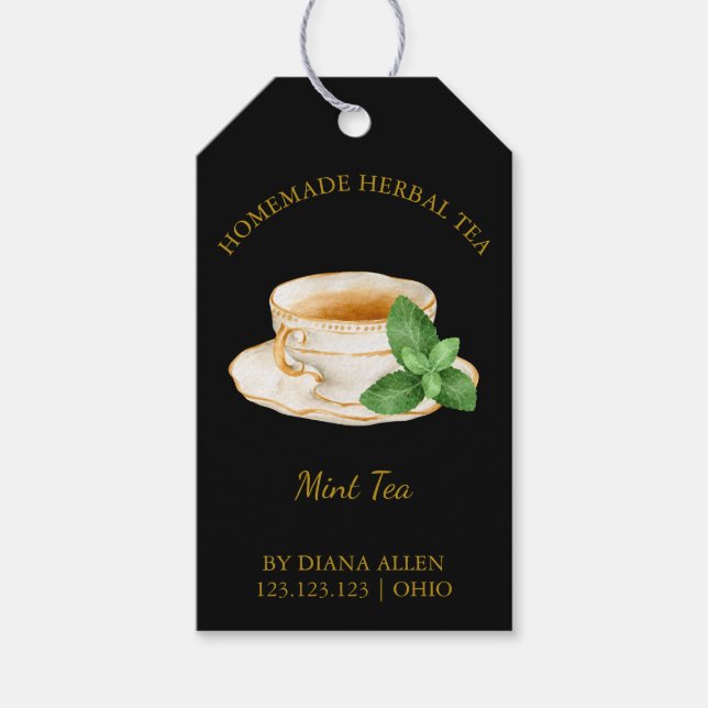 Simple Mint Tea Hang Tag  (Front)