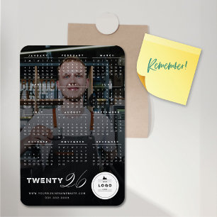 Simple Mix Typography 2025 Calendar Holiday Photo Magnet