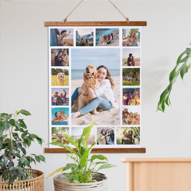 Simple Modern 17  Photo Collage Hanging Tapestry (Creator Uploaded)