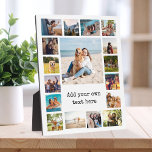 Simple Modern 17  Photo Collage Plaque<br><div class="desc">Create your own personalised photo collage plaque home decor. Add 17 of your favourite pictures in this modern template design.</div>