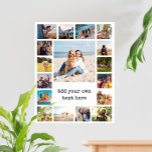 Simple Modern 17  Photo Collage Poster<br><div class="desc">Create your own personalised photo collage poster. Add 17 of your favourite pictures in this modern template design.</div>
