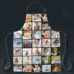 Simple Modern 29-Photo Collage Large Apron<br><div class="desc">Simple modern photo collage apron,  featuring 29 photos (the 4 photos cut off at the edges of the top of the apron are repeated at the bottom). If you need any help customising this,  please message me using the button below and I'll be happy to help.</div>
