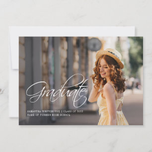 Simple Modern 2 Photo Graduation Announcement