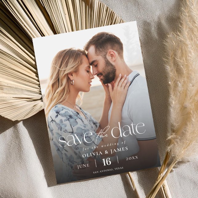 Simple Modern 2 Photo Wedding Save the Date (Creator Uploaded)