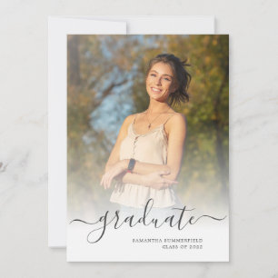 Simple Modern 2 Photos Graduation 2025 Announcement