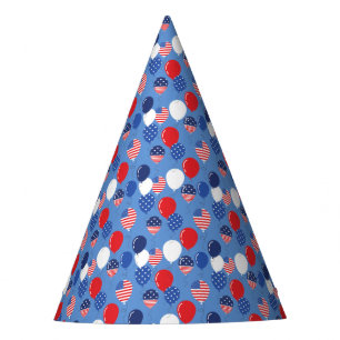 Simple Modern 4th july USA flag birthday party Party Hat