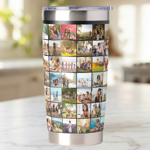 Simple Modern 84 Photo Collage Insulated Tumbler
