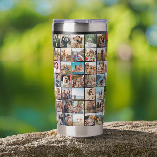 Simple Modern 84 Photo Collage Insulated Tumbler