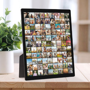 Simple Modern 99 Photo Collage Plaque