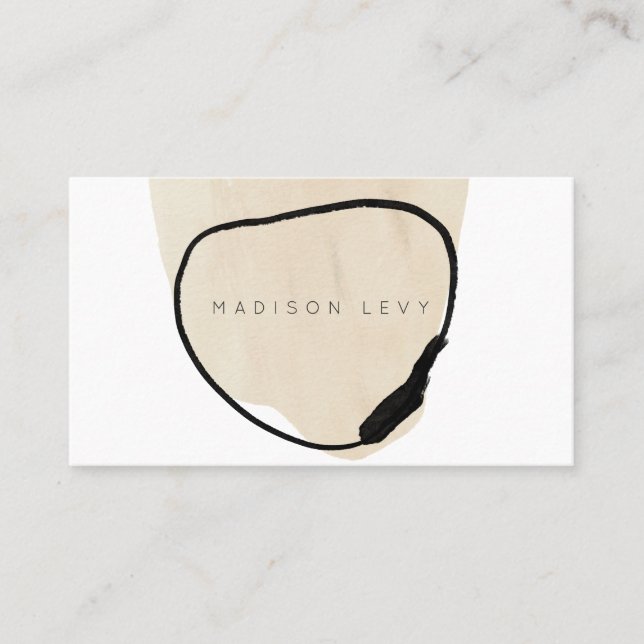 Simple Modern Abstract Artisan Business Appointment Card (Front)