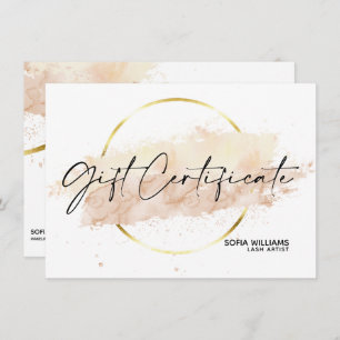 Simple Modern Abstract Certificate Gift Card