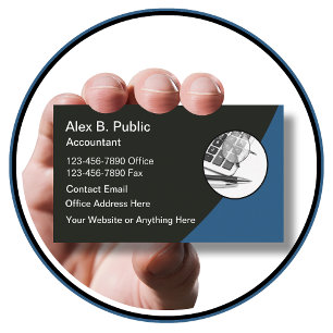 Simple Modern Accountant Business Card Design 