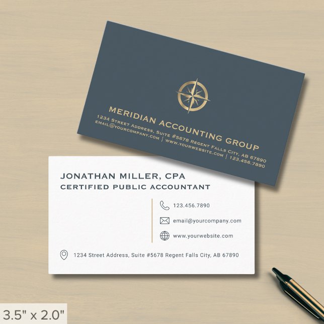 Simple Modern Accounting Firm Business Card (Creator Uploaded)