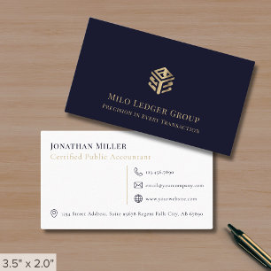 Simple Modern Accounting Firm Business Card