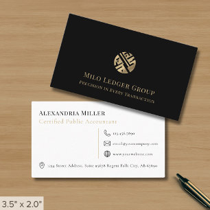 Simple Modern Accounting Services Business Card