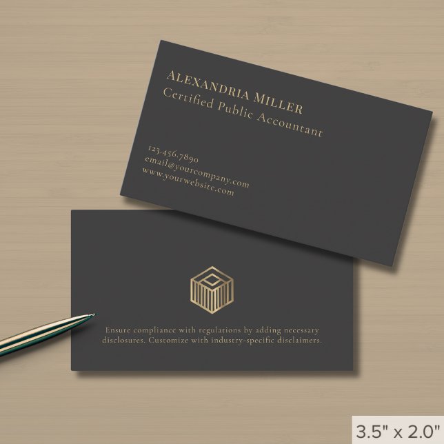 Simple Modern Accounting Tax Finance Business Card (Creator Uploaded)