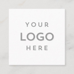 Simple Modern Add Your Logo Square Business Card