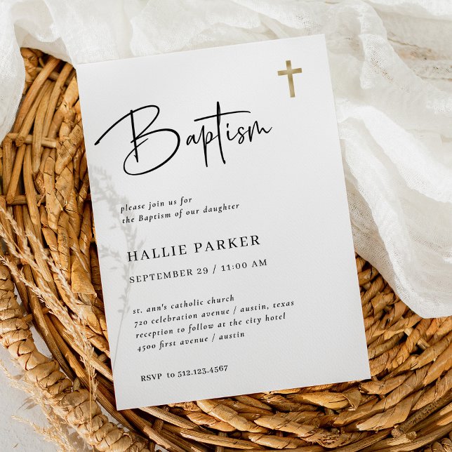 Simple Modern and Minimalist | Baptism Invitation (Creator Uploaded)