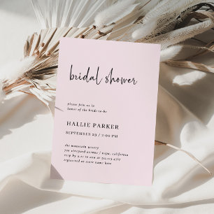 Simple Modern and Minimalist   Bridal Shower Invitation