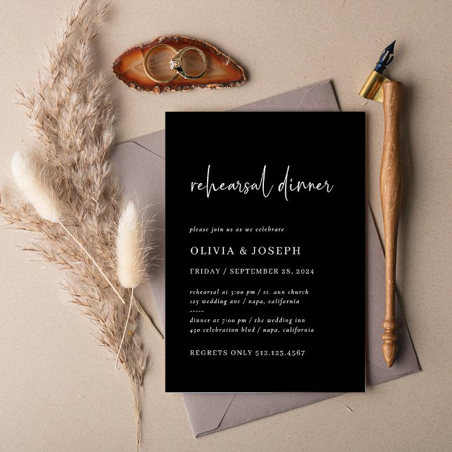 Simple Modern and Minimalist | Rehearsal Dinner Invitation (Creator Uploaded)
