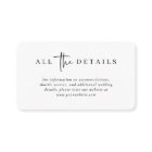 Simple Modern and Minimalist | Wedding Details