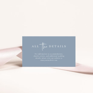 Simple Modern and Minimalist   Wedding Details Enclosure Card