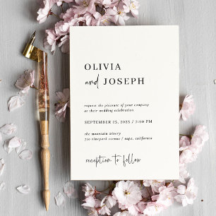 Simple Modern and Minimalist | Wedding Invitation