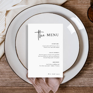 Simple Modern and Minimalist   Wedding Menu