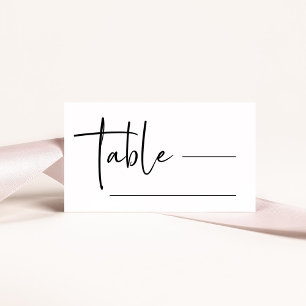 Simple Modern and Minimalist Wedding Place Card