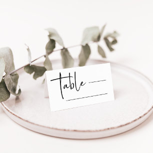 Simple Modern and Minimalist   Wedding Place Card