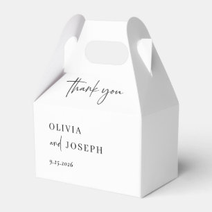 Simple Modern and Minimalist   Wedding Thank You Favour Box