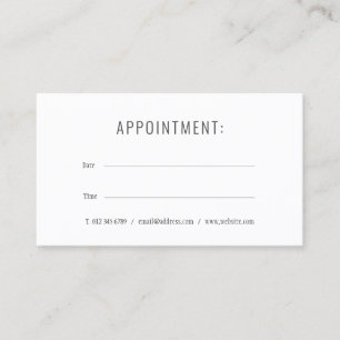 Simple  Modern Appointment Card