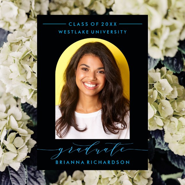 SIMPLE MODERN ARCH SCRIPT GRADUATION INVITATION (Creator Uploaded)