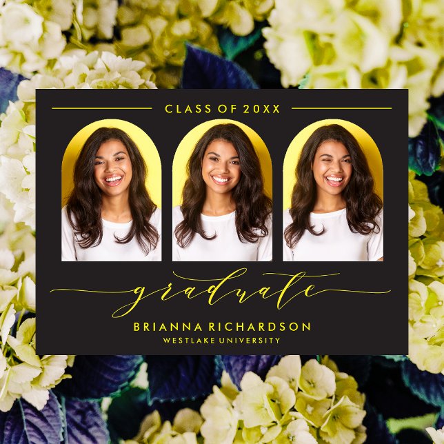 SIMPLE MODERN ARCH SCRIPT GRADUATION INVITATION (Creator Uploaded)