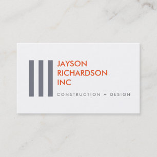 Simple Modern Architecture, Construction, Design 1 Business Card