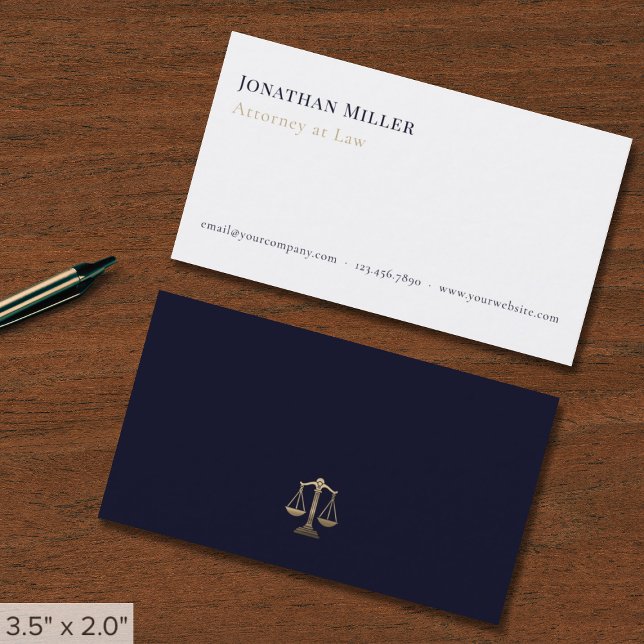 Simple Modern Attorney at Law Business Card (Creator Uploaded)
