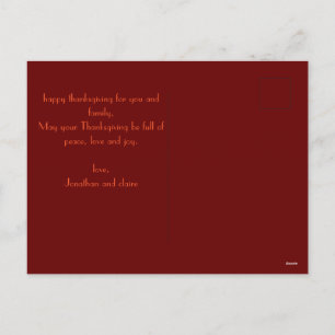  Simple Modern autumn leaves happy thanksgiving  Holiday Postcard