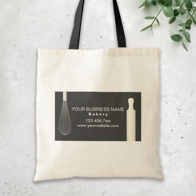 Simple Modern Bakery / Pastry Chef Baking Business Tote Bag (Creator Uploaded)