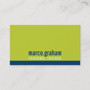 SIMPLE MODERN BAND bold masculine lime navy blue Business Card