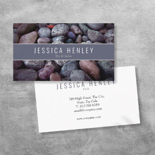 Simple Modern Beach Pebble Business Card
