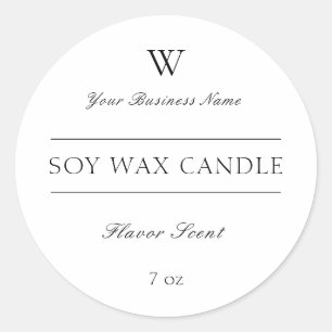 Simple Modern Beauty Spa Candle Product Label