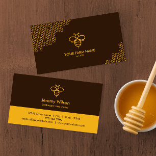 Simple Modern Beekeeper Apiarist Bee Farm Honey Bu Business Card